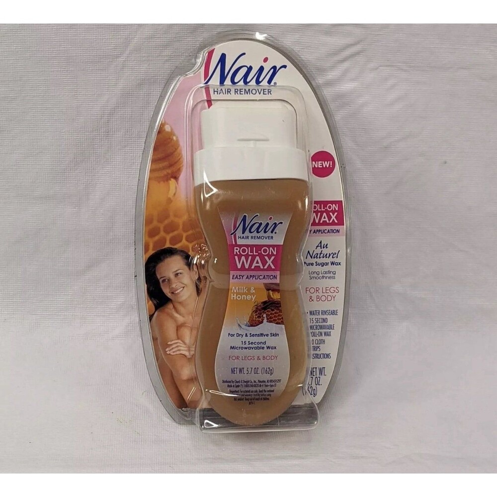 NEW Nair Hair Remover Roll On Wax Milk and Honey Microwavable Sugar Based